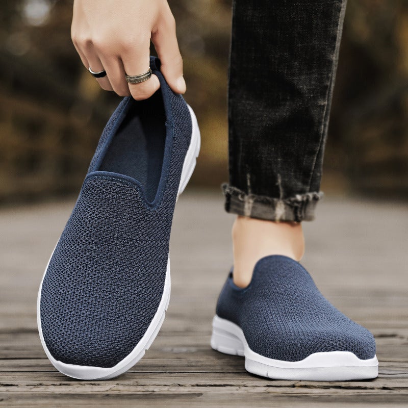 2025 Spring And Lightweight Slip-On Casual Men'S And Women'S Large Size Fly Woven Shoes One-Step Lazy Shoes - Image 3